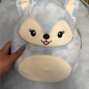 Squishmallows Light Blue & Cream Fox Plush MEDIUM SIZE NWT